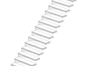 wooden stairs 7 3D मॉडल