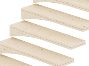 wooden stairs 7 3D मॉडल
