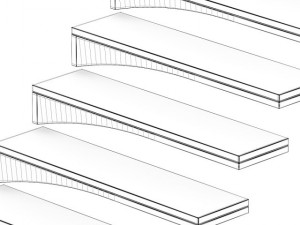 wooden stairs 7 3D मॉडल