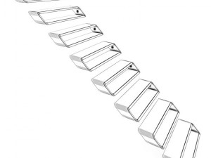 wooden stairs 8 Model 3D