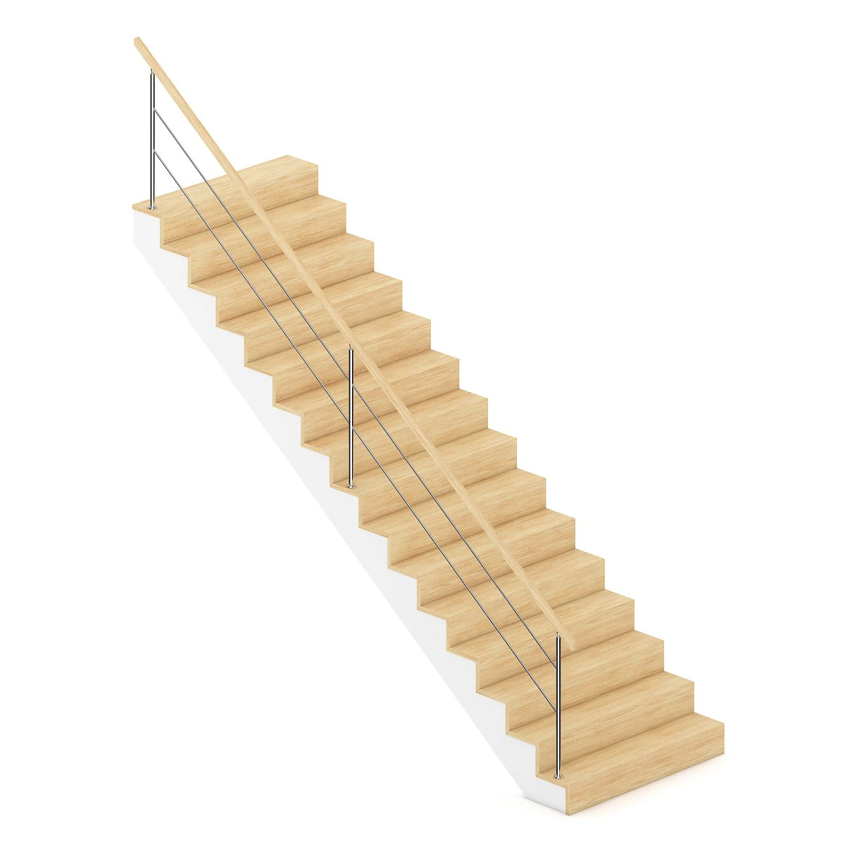 wooden stairs 9 3D Model .c4d .max .obj .3ds .fbx .stl .blend