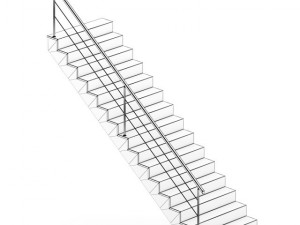 wooden stairs 9 Modelo 3D