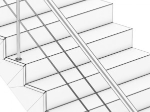 wooden stairs 9 Modelo 3D