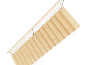wooden stairs 9 Modelo 3D