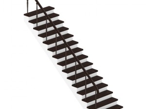 wooden stairs 10 3D Model