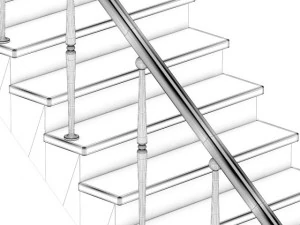 wooden stairs 10 3D Model