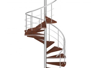 wooden spiral stairs 3 3D Model