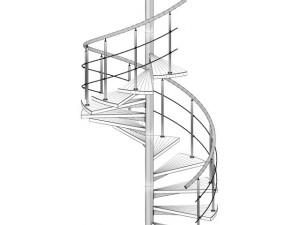 wooden spiral stairs 3 3D मॉडल