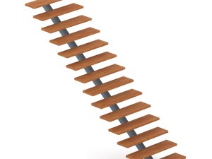 wooden stairs 11 3D Model
