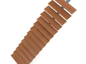 wooden stairs 11 3D मॉडल