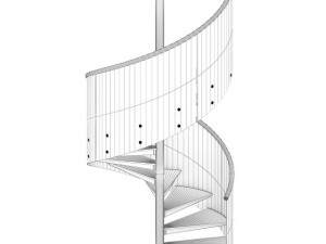 glass spiral stairs 3D Model