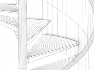 glass spiral stairs 3D Model
