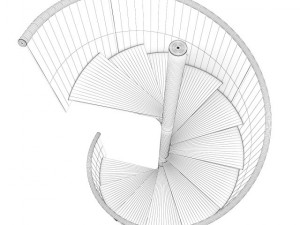 glass spiral stairs 3D Model