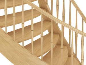wooden spiral stairs 6 3D मॉडल