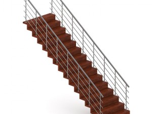 wooden stairs 12 3D Model