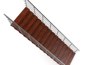 wooden stairs 12 3D Model