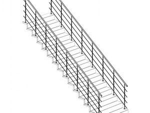 wooden stairs 12 Modello 3D