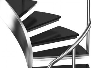 black metal spiral stairs 3D-Modell