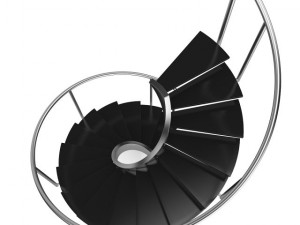 black metal spiral stairs 3D-Modell