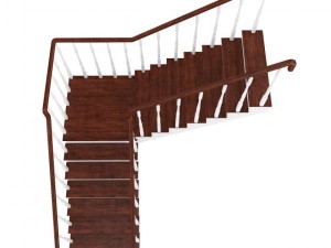 wooden stairs 13 3D Model