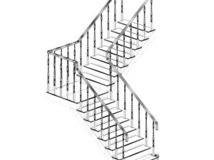 wooden stairs 13 3D Model