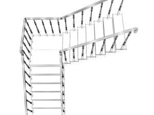 wooden stairs 13 3D Model