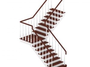 wooden stairs 13 3D Model