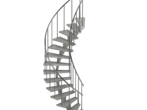 concrete spiral stairs 3D Model