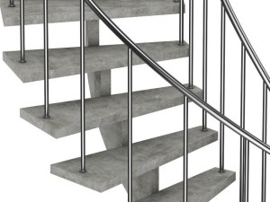 concrete spiral stairs Model 3D
