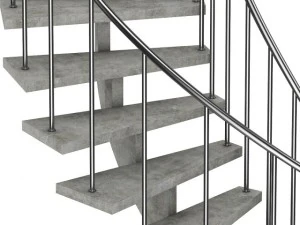 concrete spiral stairs 3D Model