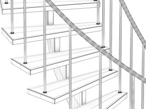 concrete spiral stairs Model 3D
