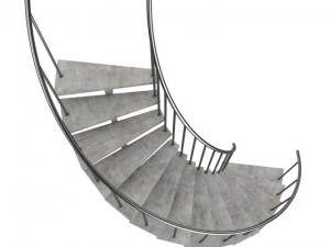 concrete spiral stairs Model 3D