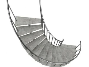 concrete spiral stairs 3D Model