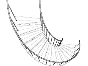 concrete spiral stairs 3D Model
