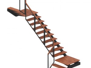 wooden stairs 14 3D Model