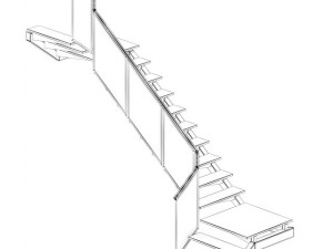 wooden stairs 14 3D Model