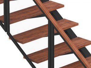 wooden stairs 14 3D Model