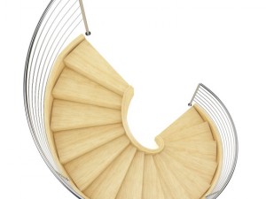 wooden spiral stairs 8 Modelo 3D