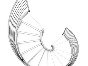 wooden spiral stairs 8 Modelo 3D