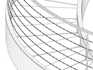 wooden spiral stairs 8 Modelo 3D
