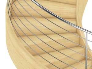 wooden spiral stairs 8 Modelo 3D
