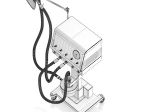 медицинский аппарат искусственной вентиляции легких 3D Модель