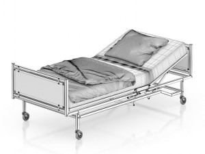 hospital bed Modello 3D