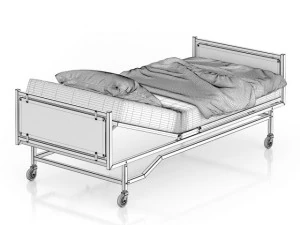 больничная койка 3D Модель