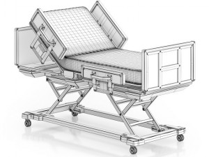 advanced hospital bed 3D 模型