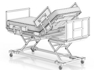 advanced hospital bed 3D 模型