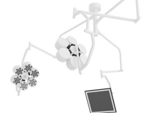 werkende lampen met monitor 3D Model