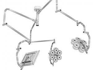 operating lamps with monitor Modelo 3D