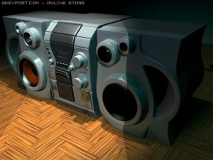 Aiwa mini sound system 3D Model