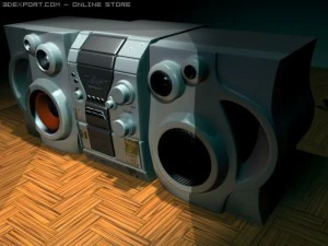 Aiwa mini sound system 3D Model